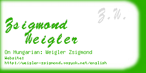 zsigmond weigler business card